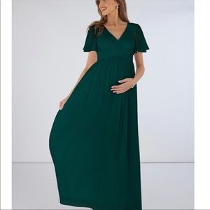 Azazie pine dress - maternity